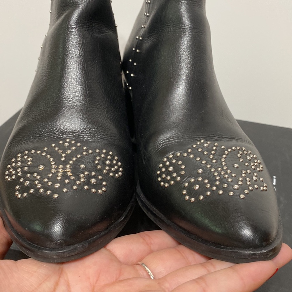 Dune “Queenie” Leather Studded Boots - Picture 14 of 15